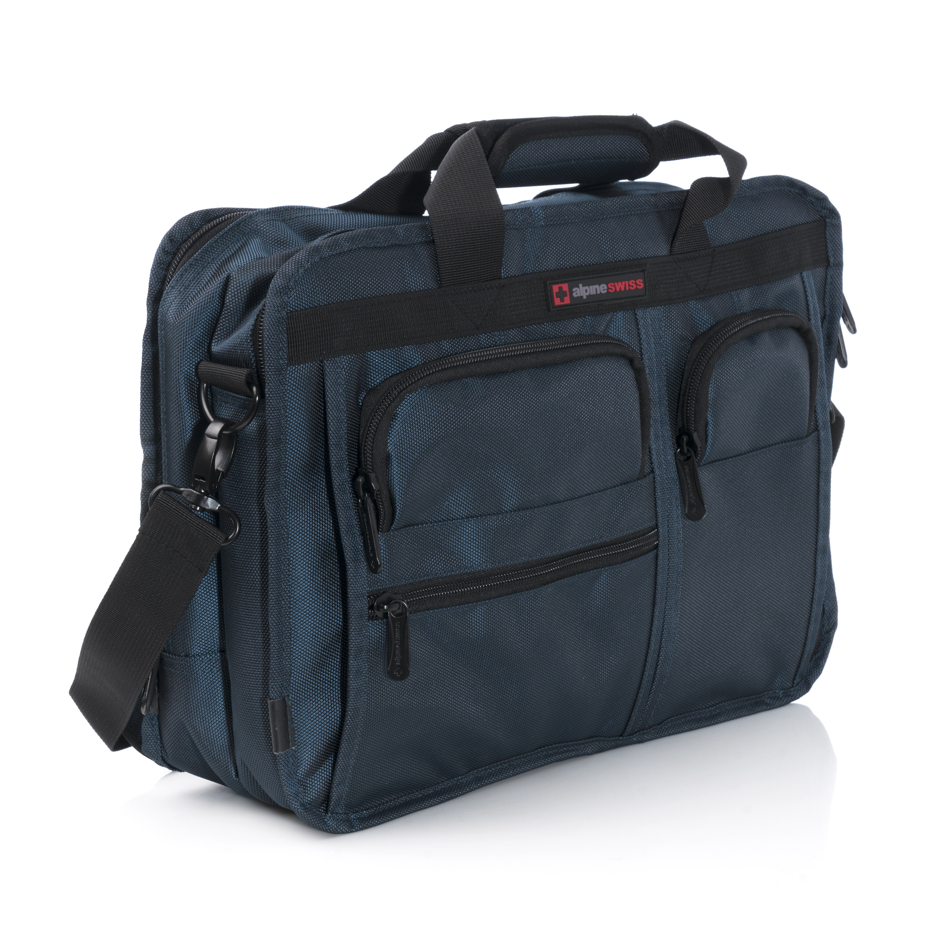 Alpine Swiss Conrad Messenger Bag 15.6 Inch Laptop Briefcase with